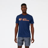 New Balance Blue Man's Tshirt-MT31074