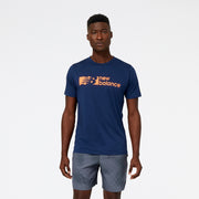 New Balance Blue Man's Tshirt-MT31074