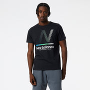 New Balance Black Man's Tshirt-MT11071