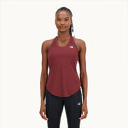 New Balance Burgundy Woman's Top-WT23220