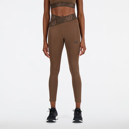 New Balance Brown Woman's Tights-WP21177