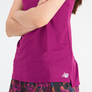New Balance Pink Woman's Top-WT11206
