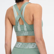 New Balance Green Woman's Sports Bra-WB31175