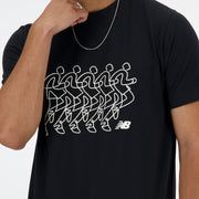 New Balance Black Man's Tshirt-MT41592