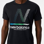 New Balance Black Man's Tshirt-MT11071