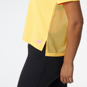 New Balance Yellow Woman's Tshirt-WT21174