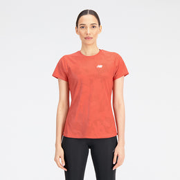 New Balance Orange Woman's Tshirt-WT33281