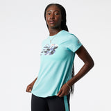 New Balance Blue Woman's Tshirt-WT21226