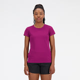 New Balance Pink Woman's Tshirt-WT11205