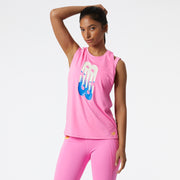 New Balance Pink Woman's Tshirt-WT21172