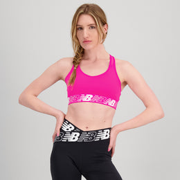 New Balance Pink Woman's Sports Bra-WB11034