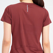 New Balance Burgundy Woman's Tshirt-WT23222