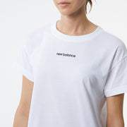 New Balance White Woman's Tshirt-WT11190
