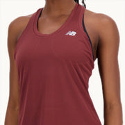 New Balance Burgundy Woman's Top-WT23220