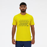 New Balance Yellow Man's Tshirt-MT41592