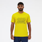 New Balance Yellow Man's Tshirt-MT41592