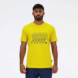 New Balance Yellow Man's Tshirt-MT41592