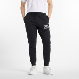New Balance Black Man's Trackpant-MP51940