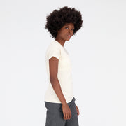 New Balance Cream Woman's Tshirt-WT31546