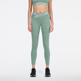 New Balance Green Woman's Tights-WP21177