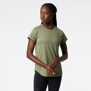 New Balance Green Woman's Tshirt-WT11452