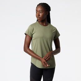 New Balance Green Woman's Tshirt-WT11452