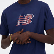 New Balance Navy Blue Man's Tshirt-MT41526