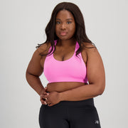 New Balance Pink Woman's Sports Bra-WB11044