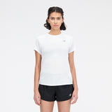 New Balance White Woman's Tshirt-WT21262