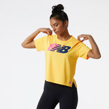 New Balance Yellow Woman's Tshirt-WT21174
