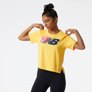 New Balance Yellow Woman's Tshirt-WT21174