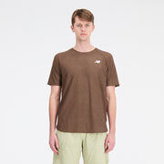 New Balance Brown Man's Tshirt-MT33281