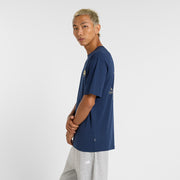 New Balance Navy Blue Man's Tshirt-MT51923