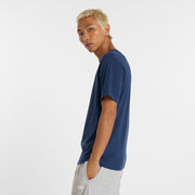 New Balance Navy Blue Man's Tshirt-MT51503