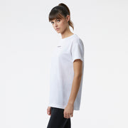 New Balance White Woman's Tshirt-WT11190