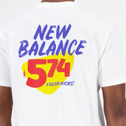 New Balance White Man's Tshirt-MT31523