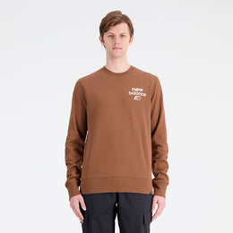 New Balance Brown Man's Sweatshirt-MT33535