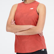 New Balance Orange Woman's Top-WT33280