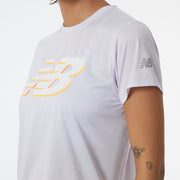 New Balance Grey Woman's Tshirt-WT21226
