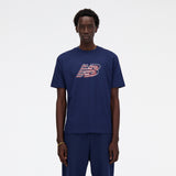 New Balance Navy Blue Man's Tshirt-MT41526