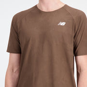 New Balance Brown Man's Tshirt-MT33281