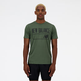 New Balance Olive Man's Tshirt-MT31074