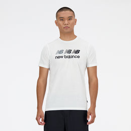 New Balance White Man's Tshirt-MT41071