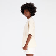 New Balance Cream Woman's Tshirt-WT31519