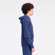 New Balance Navy Blue Man's Hoodie-MT33526