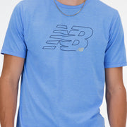 New Balance Blue Man's Tshirt-MT41071