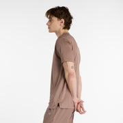 New Balance Brown Man's Tshirt-MT41222