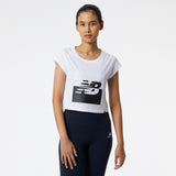 New Balance White Woman's Tshirt-WT21803
