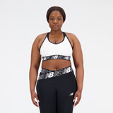New Balance White Woman's Sports Bra-WB11034