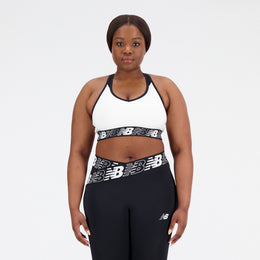 New Balance White Woman's Sports Bra-WB11034